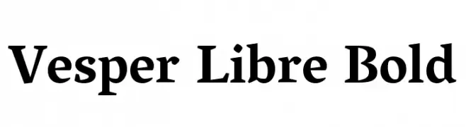 Vesper Libre Bold  Frei Schriftart Herunterladen
