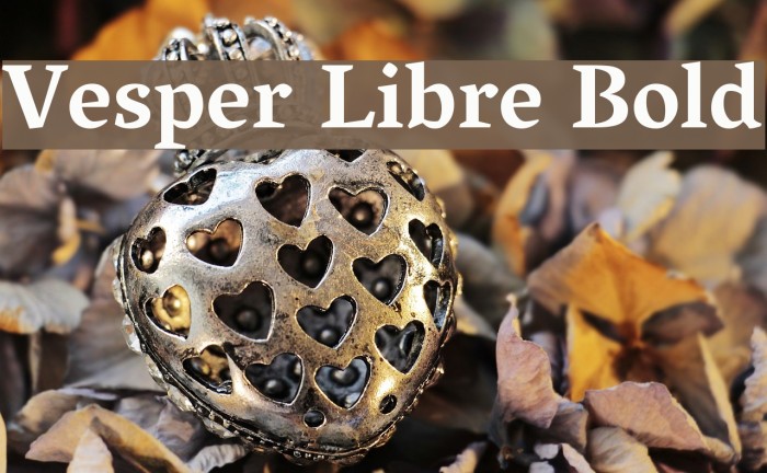 Vesper Libre Bold Font examples
