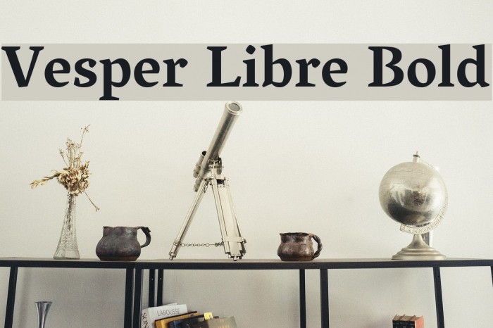 Vesper Libre Bold Font examples