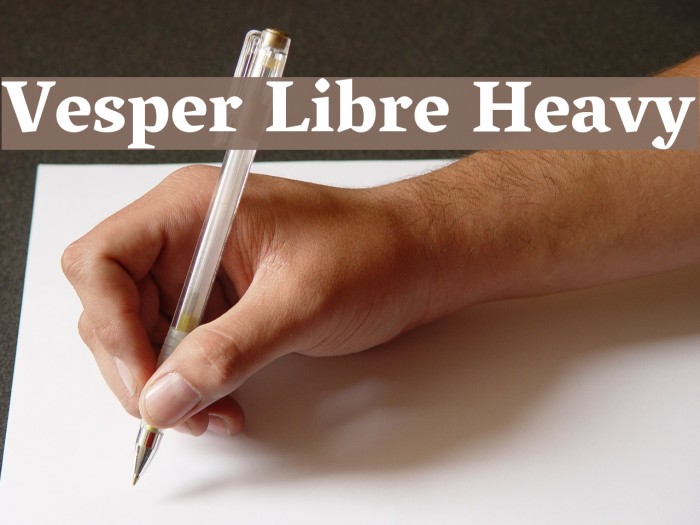 Vesper Libre Heavy Font examples