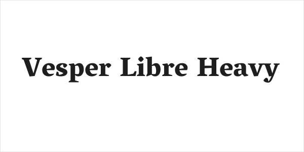 Vesper Libre Heavy Logo