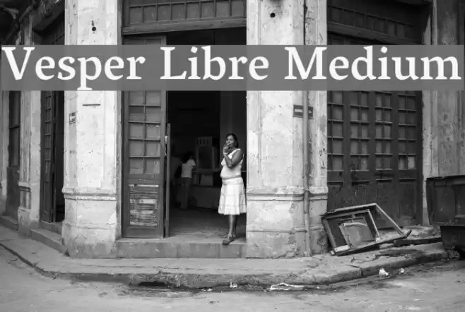 Vesper Libre Medium Font examples