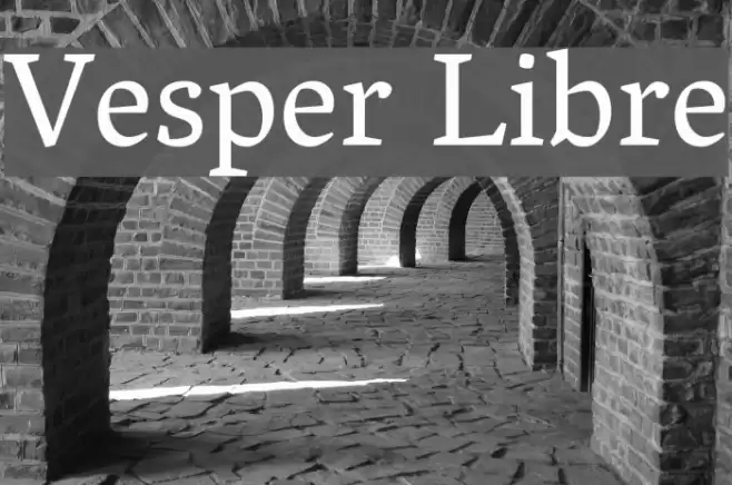 Vesper Libre Font examples