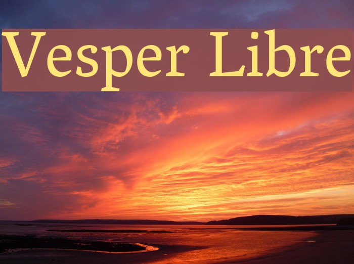 Vesper Libre Font examples