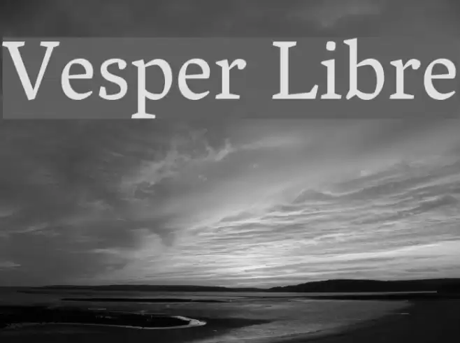 Vesper Libre Font examples