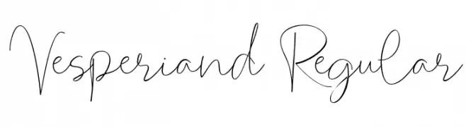 Vesperiand Regular  Скачать бесплатные шрифты