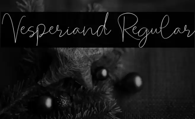 Vesperiand Regular Font examples
