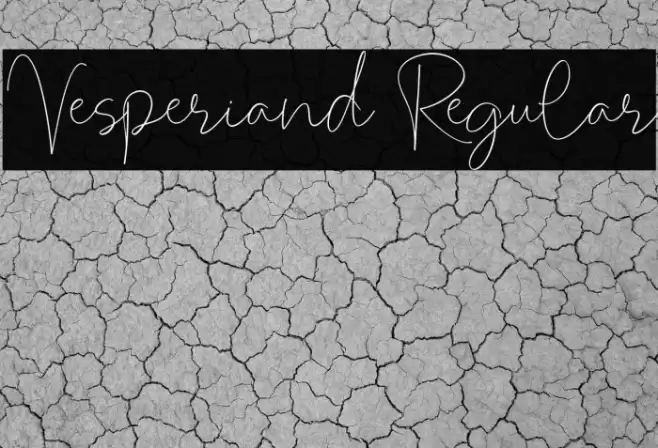 Vesperiand Regular Font examples