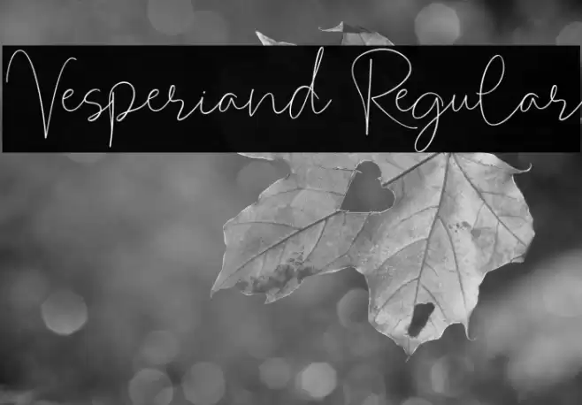 Vesperiand Regular Font examples