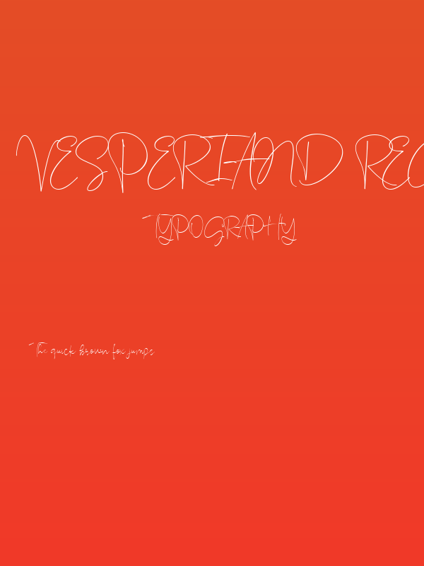 Vesperiand Regular Poster