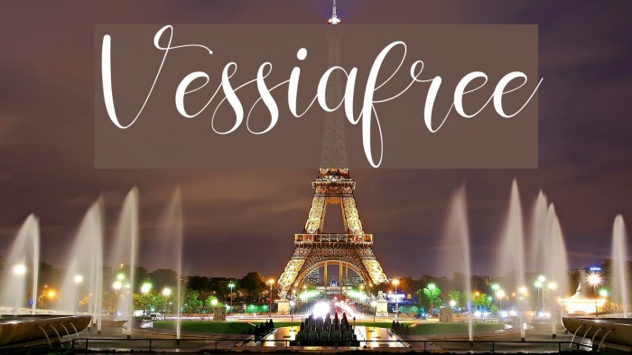 Vessiafree Font examples