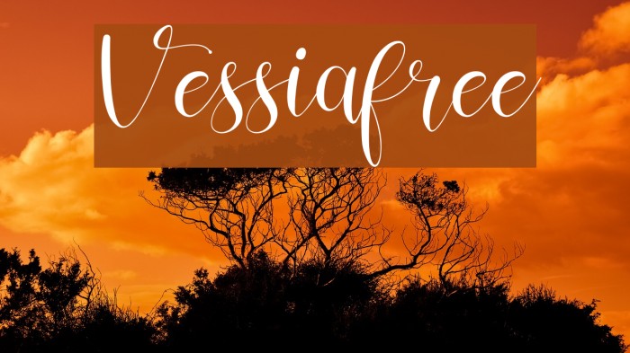Vessiafree Font examples