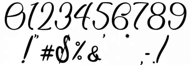 Vesta Night - Personal Use Font OTHER CHARS