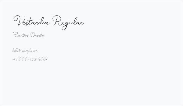Vestardia Regular Business Card