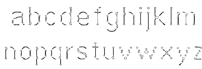 Vestige Font LOWERCASE