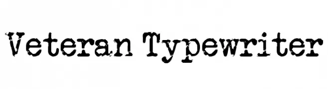 Veteran Typewriter  नि: शुल्क फ़ॉन्ट्स डाउनलोड
