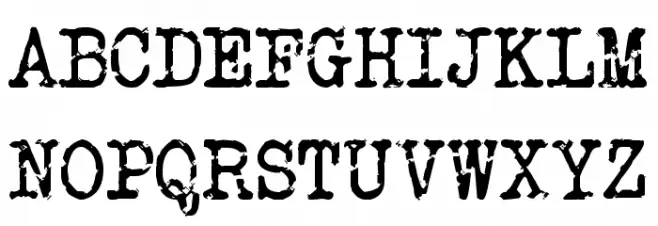 Veteran Typewriter Schriftart Groß