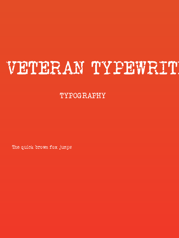 Veteran Typewriter Poster