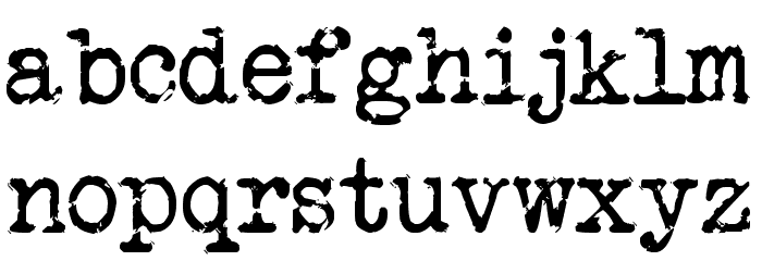 Veteran Typewriter Font LOWERCASE