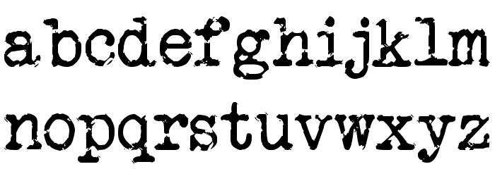 Veteran Typewriter Font LOWERCASE