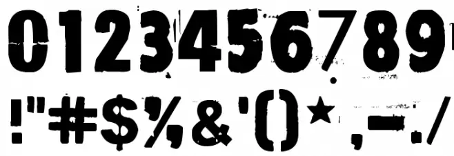 Vetämätön Font OTHER CHARS