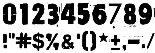 Vetämätön Font OTHER CHARS