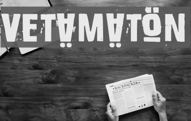 Vetämätön Font examples