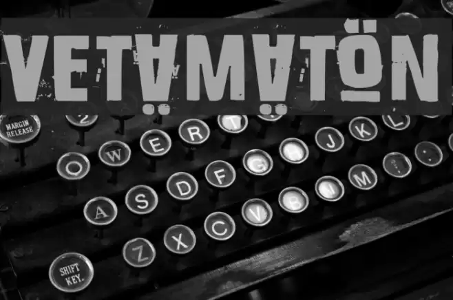 Vetämätön Font examples