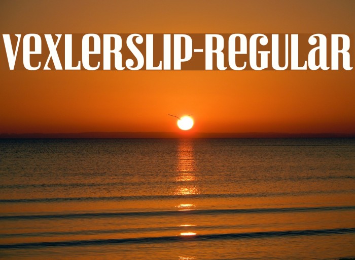 VexlerSlip-Regular Font examples
