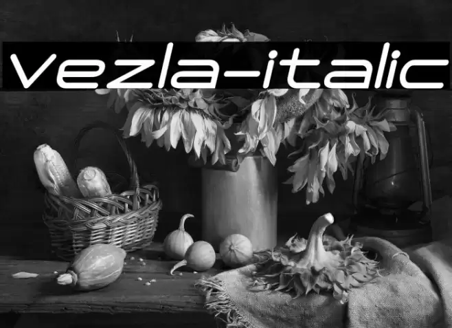 Vezla-italic Font examples