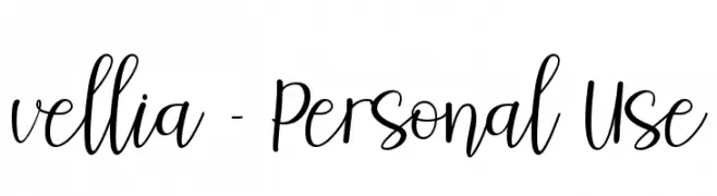 vellia - Personal Use  Fuentes Gratis Descargar