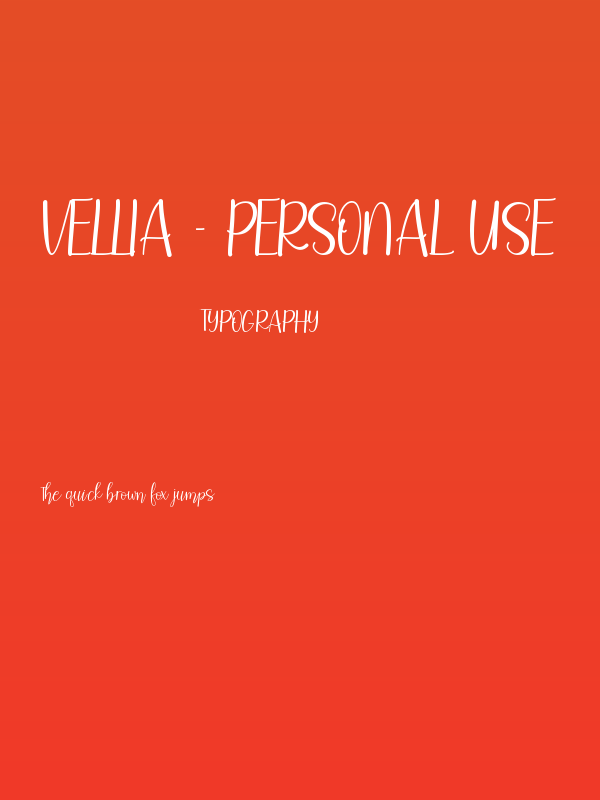 vellia - Personal Use Poster