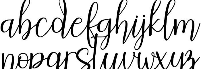 vellia - Personal Use Font LOWERCASE