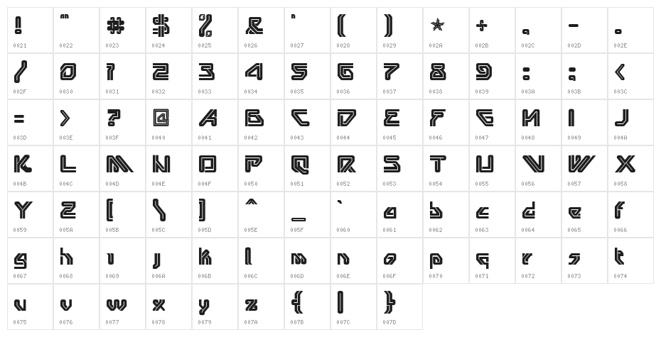 venolithic Character Map