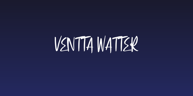 ventta watter Social Header