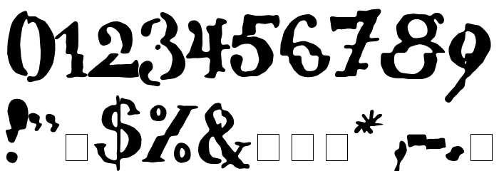 verrutscht Font OTHER CHARS