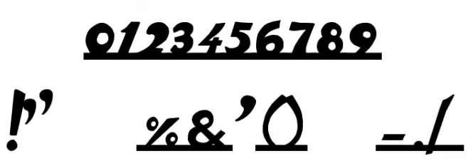 vespa Font OTHER CHARS