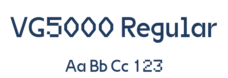 VG5000 Regular Font Preview