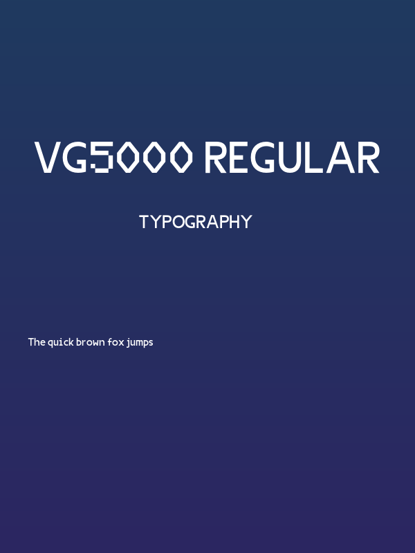 VG5000 Regular Poster