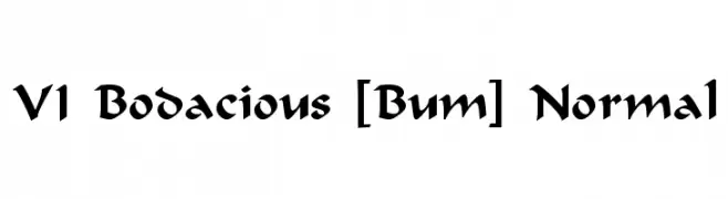 VI Bodacious [Bum] Normal  Скачать бесплатные шрифты
