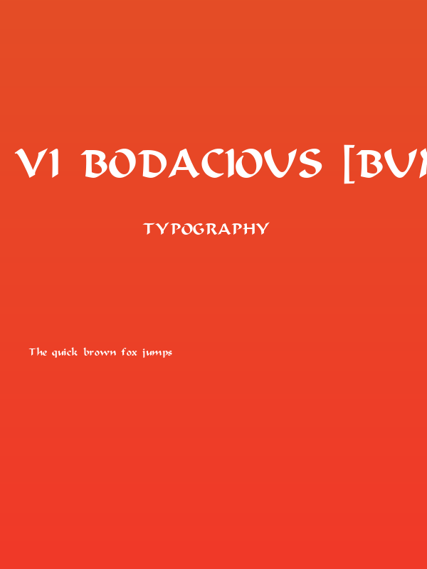VI Bodacious [Bum] Normal Poster