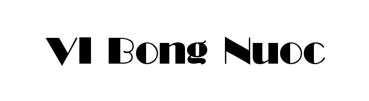 VI Bong Nuoc Font