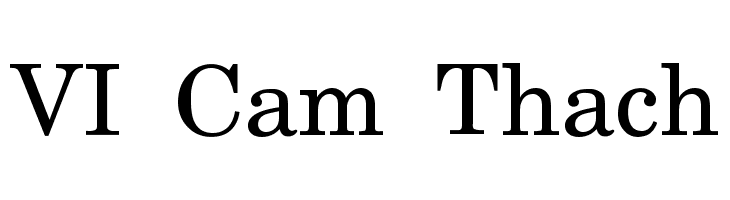 VI Cam Thach फ़ॉन्ट