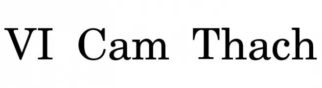 VI Cam Thach  Frei Schriftart Herunterladen