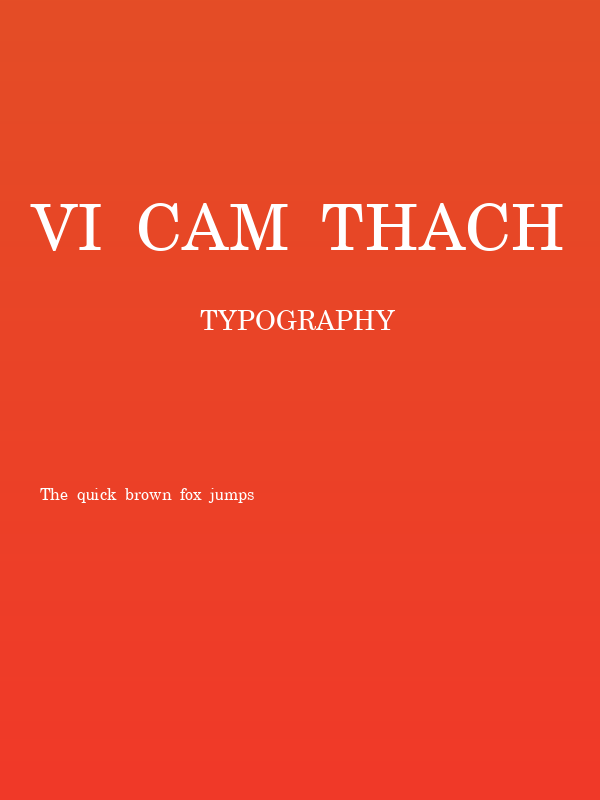 VI Cam Thach Poster