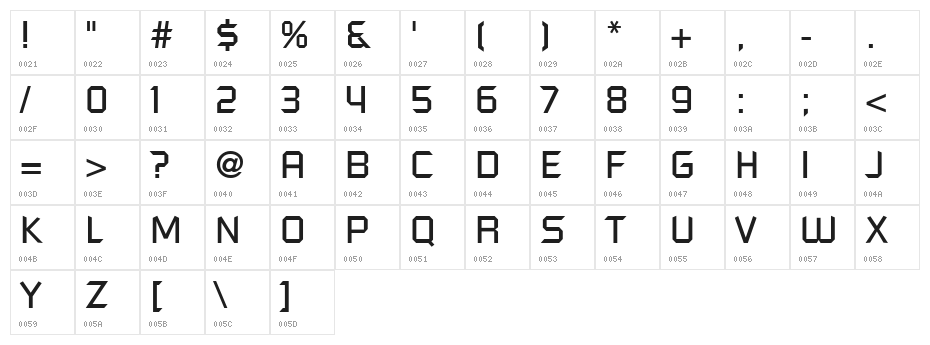 VI Chi Lan Hoa Character Map