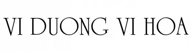 VI Duong Vi Hoa  Descarca Fonturi Gratis