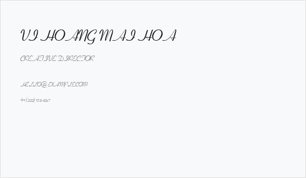VI Hoang Mai Hoa Business Card