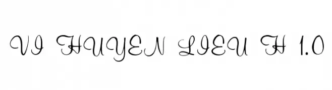 VI Huyen lieu H 1.0  Frei Schriftart Herunterladen