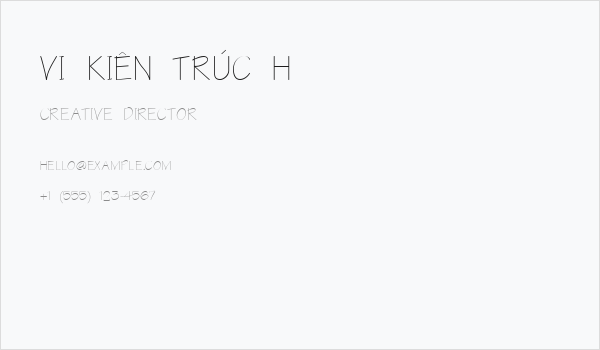 VI Kiên Trúc H Business Card